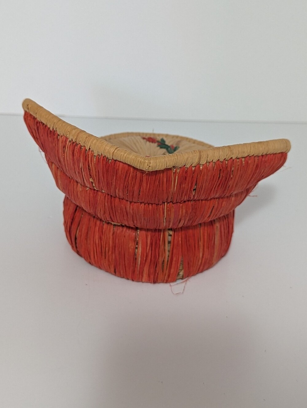 Mini Woven Raffia Chair Basket Handmade Rustic Decor - Picture 3 of 7